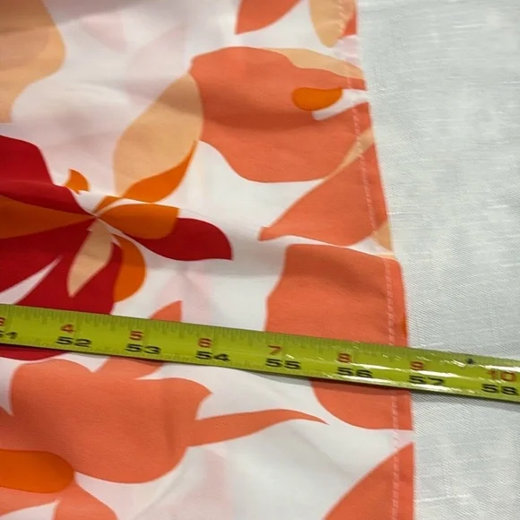 (H1) Ruffle Tiered› Orange floral maxi dress with V-neckline, size XL - Picture 13 of 15